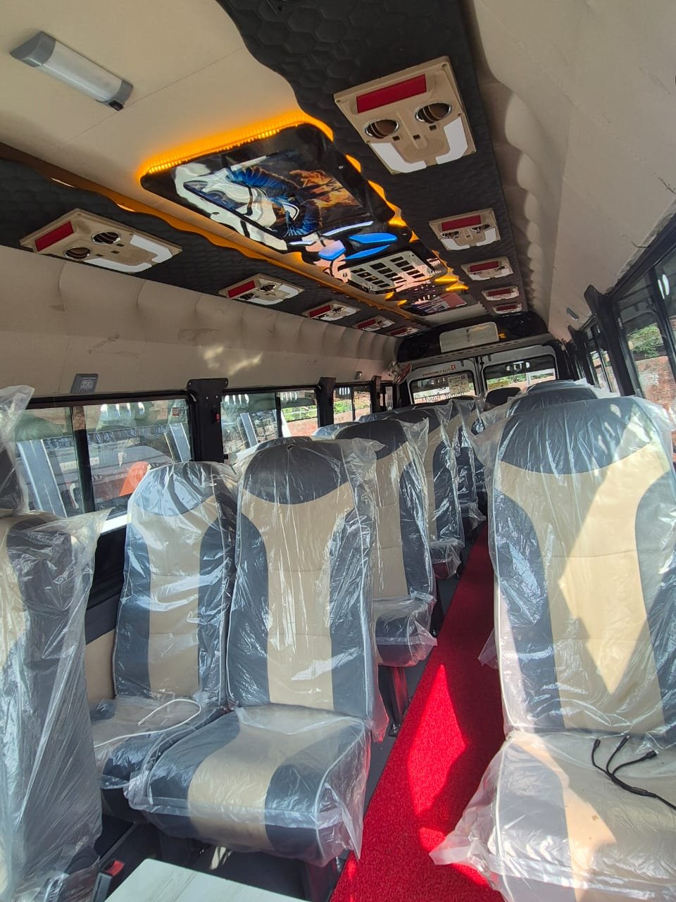 22 Seater Tempo Traveller Hire in Chandigarh interior