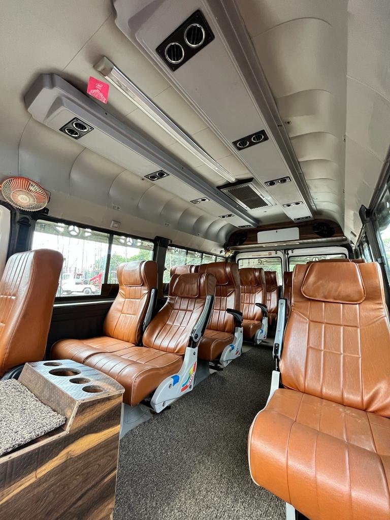 11 Seater Tempo Traveller Hire in Chandigarh interior