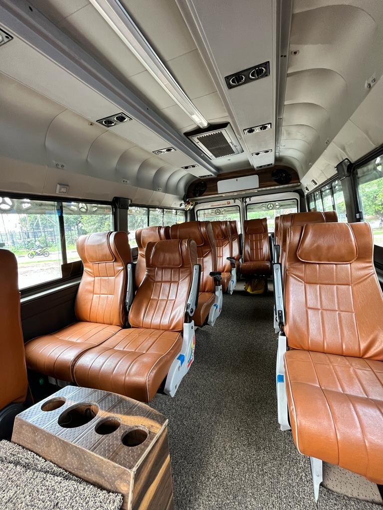 12 Seater Tempo Traveller Hire in Chandigarh interior